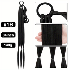 36 Cm Synthetic Ponytail Extensions DIY Box Braids Ponytail Extensions For Women