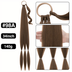 36 Cm Synthetic Ponytail Extensions DIY Box Braids Ponytail Extensions For Women