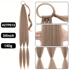 36 Cm Synthetic Ponytail Extensions DIY Box Braids Ponytail Extensions For Women