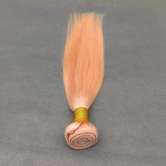 Pink Brazilian Human Hair Weave 10-24 Inch Straight Hair Extensions