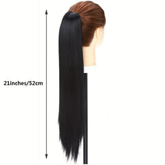 Long Straight Claw Clip Ponytail Hair Extensions for Women Girls