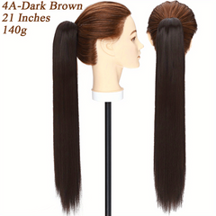 Long Straight Claw Clip Ponytail Hair Extensions for Women Girls