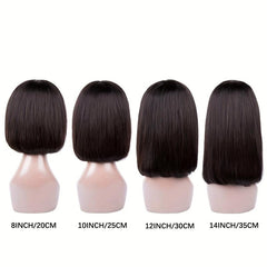 Short Bob Human Hair Wigs With Bangs Brazilian Virgin Straight