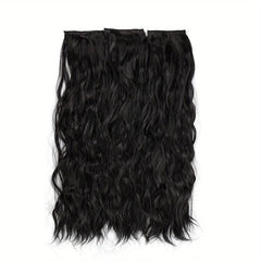 3pcs Water Wave Clip-In Hair Extensions for Women Natural Curly Hair Pieces
