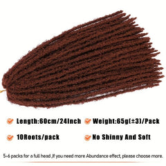 24 Inch Butterfly Locs Crochet Hair Extensions Synthetic For African Women