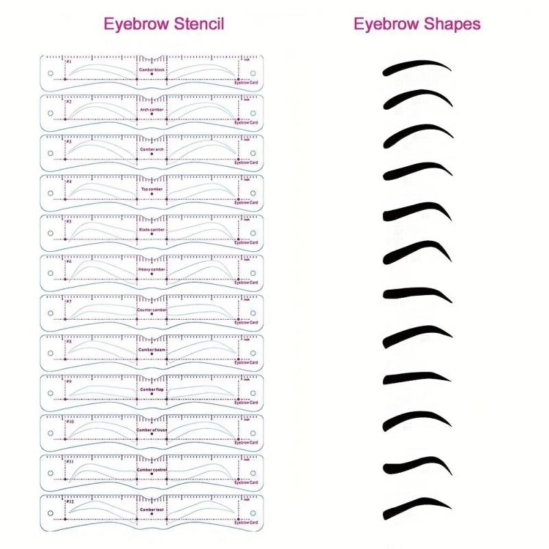 Eyebrow Stencil 12 Pairs Kit for 3-Minute Makeup