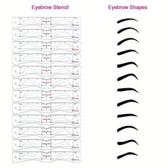 Eyebrow Stencil 12 Pairs Kit for 3-Minute Makeup