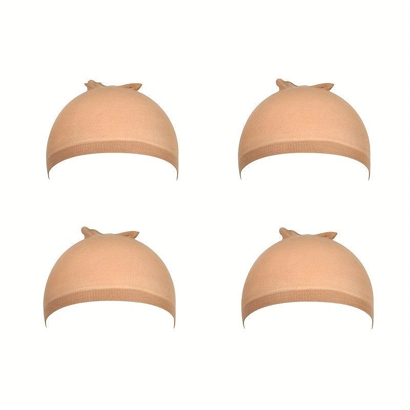 2 Pcs Light Brown Stocking Wig Caps Stretchy Nylon One Size Fits Most
