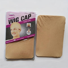 2 Pcs Light Brown Stocking Wig Caps Stretchy Nylon One Size Fits Most