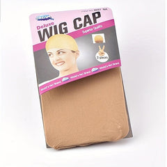2 Pcs Light Brown Stocking Wig Caps Stretchy Nylon One Size Fits Most