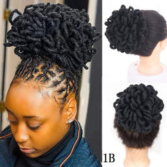 DreadLock Bun Afro High Puff Drawstring Ponytail Extensions