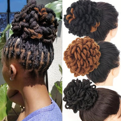 DreadLock Bun Afro High Puff Drawstring Ponytail Extensions