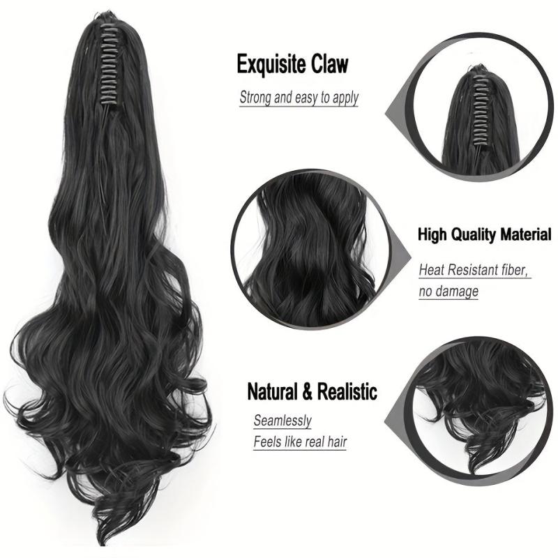 Long Wavy Ponytail Extensions Natural Look Daily Use