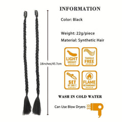 6pcs Box Braids Synthetic Clip In Hair Extensions