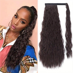 50 8 Cm Long Corn Wavy Ponytail Extensions Wrap Around Hairpiece Women