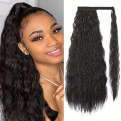 50 8 Cm Long Corn Wavy Ponytail Extensions Wrap Around Hairpiece Women