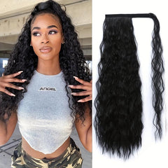 50 8 Cm Long Corn Wavy Ponytail Extensions Wrap Around Hairpiece Women