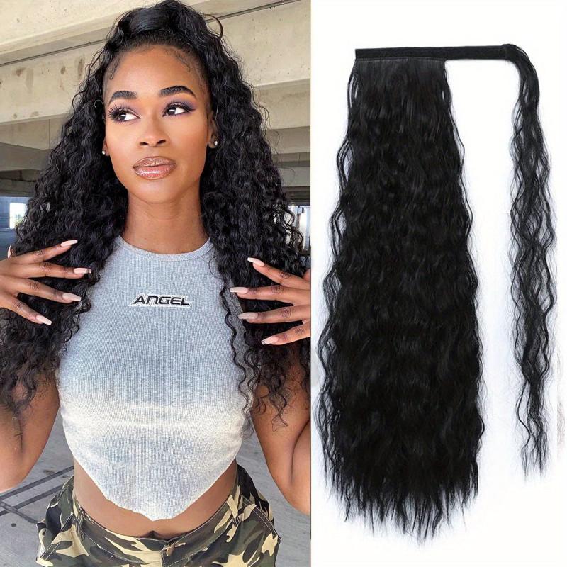 50 8 Cm Long Corn Wavy Ponytail Extensions Wrap Around Hairpiece Women