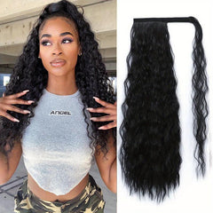 50 8 Cm Long Corn Wavy Ponytail Extensions Wrap Around Hairpiece Women