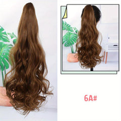 55 88 Cm Synthetic Claw Clip In Curly Wavy Ponytail Extensions