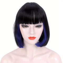 Shorts Bob Hair Wigs With Bangs Synthetic Fiber Cosplay Party Wigs