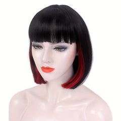 Shorts Bob Hair Wigs With Bangs Synthetic Fiber Cosplay Party Wigs