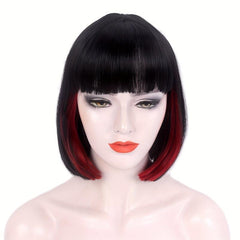 Shorts Bob Hair Wigs With Bangs Synthetic Fiber Cosplay Party Wigs