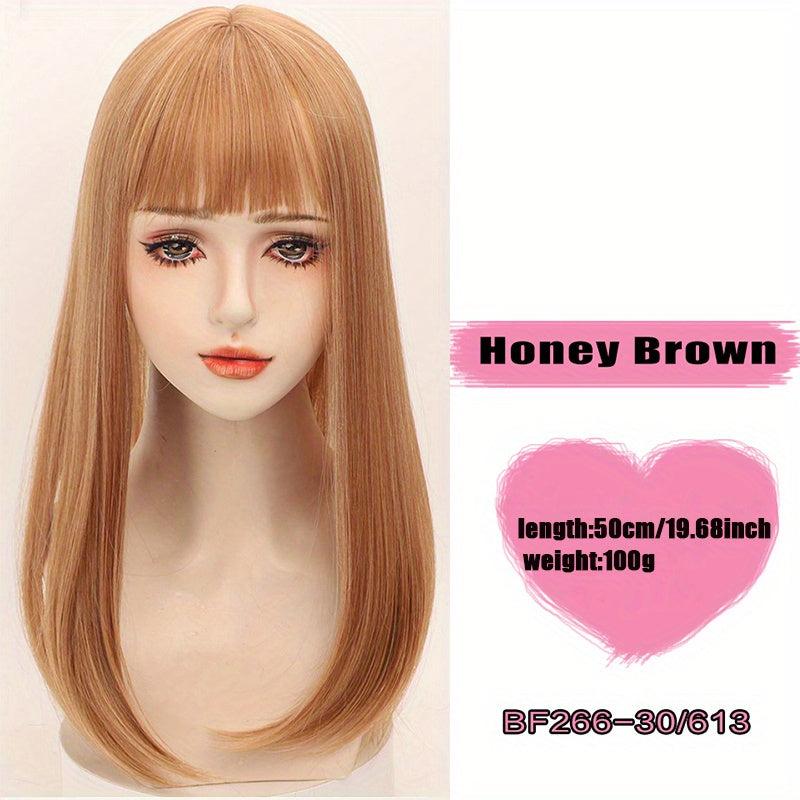 Women's Synthetic Flunt Bangs Wig Piece 50 8 Cm Head Hair Block Cartoon Bangs