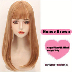 Women's Synthetic Flunt Bangs Wig Piece 50 8 Cm Head Hair Block Cartoon Bangs