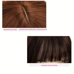 Women's Synthetic Flunt Bangs Wig Piece 50 8 Cm Head Hair Block Cartoon Bangs