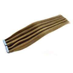 20pcs Long Curly Human Hair Tape In Extensions for Daily Use