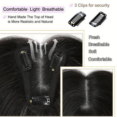 Human Hair Topper for Women - Real Human Hair Thick Hairpiece