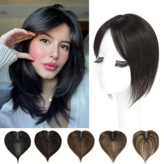 Human Hair Topper for Women - Real Human Hair Thick Hairpiece