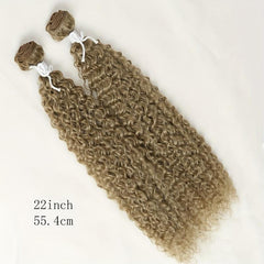 2pcs 55-88cm Long Curly Wavy Hair Extensions Synthetic Crochet Hair for Women