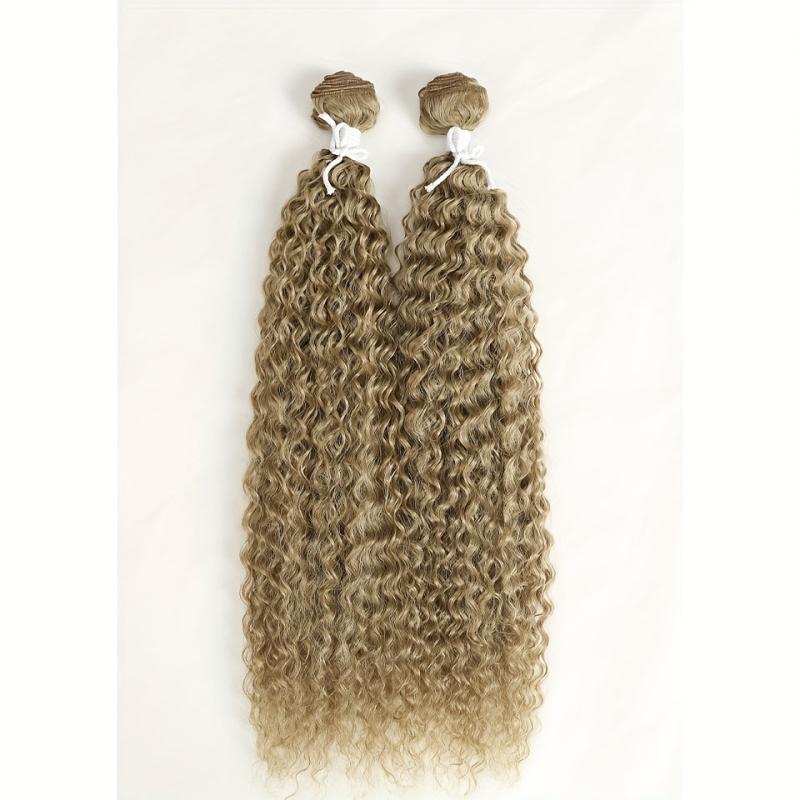 2pcs 55-88cm Long Curly Wavy Hair Extensions Synthetic Crochet Hair for Women