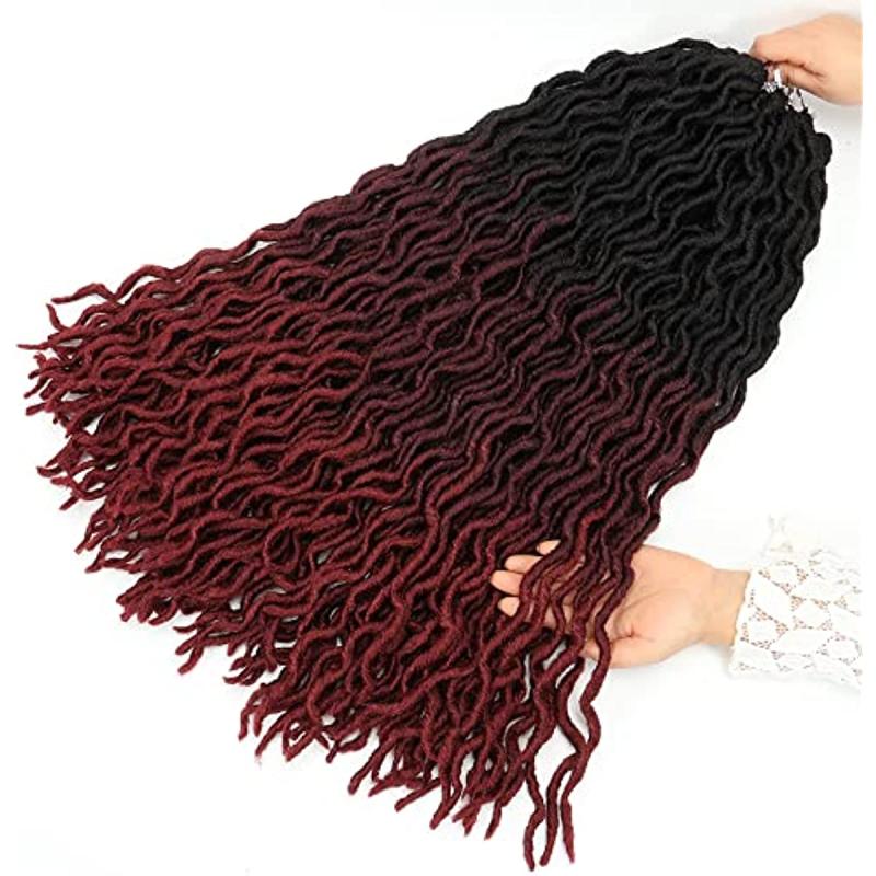 60 96 Cm Ombre Goddess Locs Crochet Hair Extensions Synthetic Hair For Women