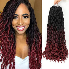 60 96 Cm Ombre Goddess Locs Crochet Hair Extensions Synthetic Hair For Women