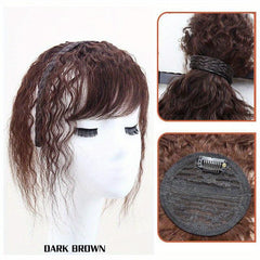 Synthetic Headband with Full Fringe Bangs & Curly Wave Hairpiece