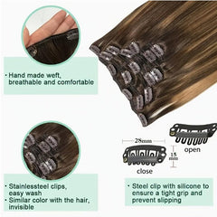 Long Straight Human Hair Extensions Soft & Natural 120g