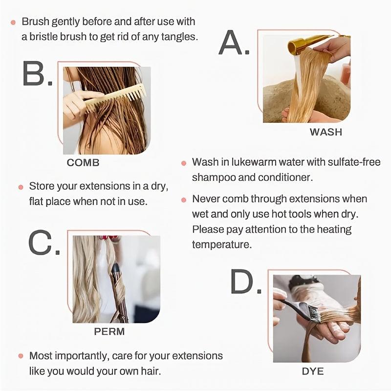 Long Straight Human Hair Extensions Soft & Natural 120g