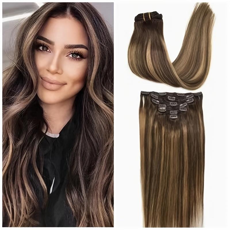 Long Straight Human Hair Extensions Soft & Natural 120g