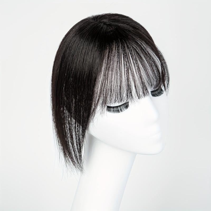 Natural Looking Clip In Human Hair Topper with Bangs for Women