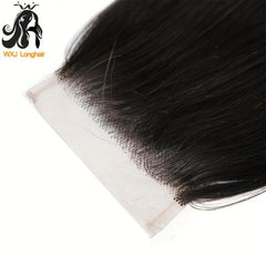 Long Straight Hair Wig 4x4 Transparent Lace Closure Wig