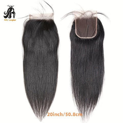 Long Straight Hair Wig 4x4 Transparent Lace Closure Wig