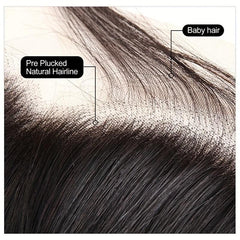 Long Straight Hair Wig 4x4 Transparent Lace Closure Wig