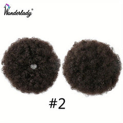 25cm Afro Puff Drawstring Ponytail Extensions Synthetic Hair Bun Women Girls