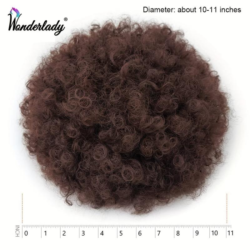 25cm Afro Puff Drawstring Ponytail Extensions Synthetic Hair Bun Women Girls