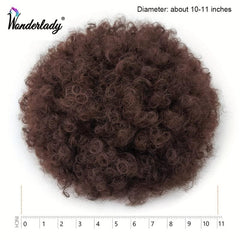25cm Afro Puff Drawstring Ponytail Extensions Synthetic Hair Bun Women Girls
