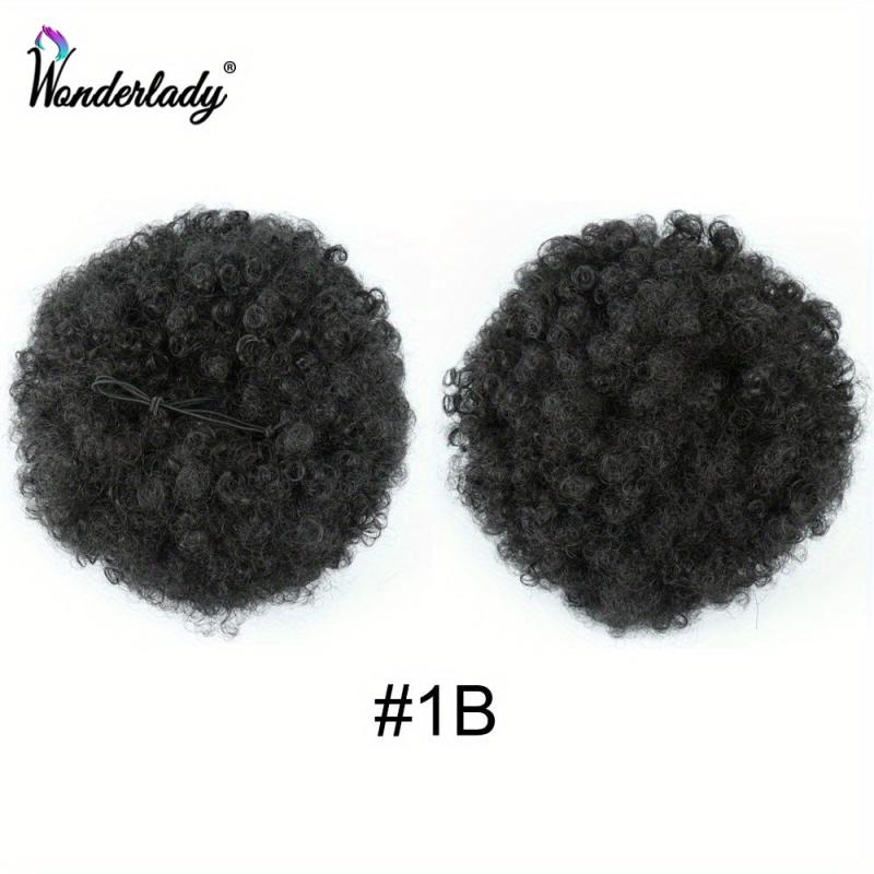 25cm Afro Puff Drawstring Ponytail Extensions Synthetic Hair Bun Women Girls