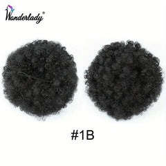 25cm Afro Puff Drawstring Ponytail Extensions Synthetic Hair Bun Women Girls